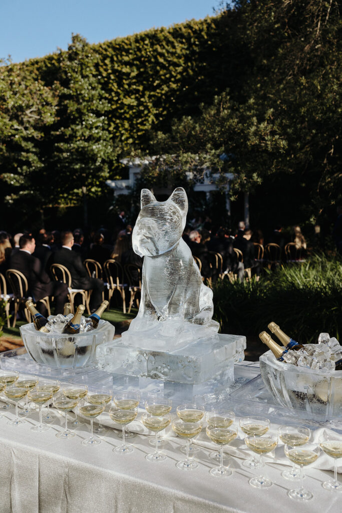 Dog Ice Sculpture at William Aiken House